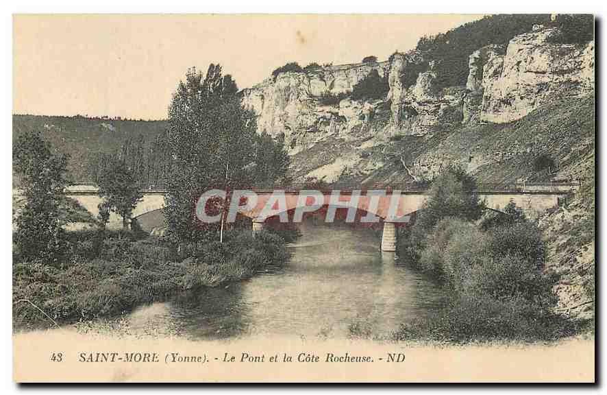 CPA Saint More Yonne Le Pont et la Cote Rocheuse 