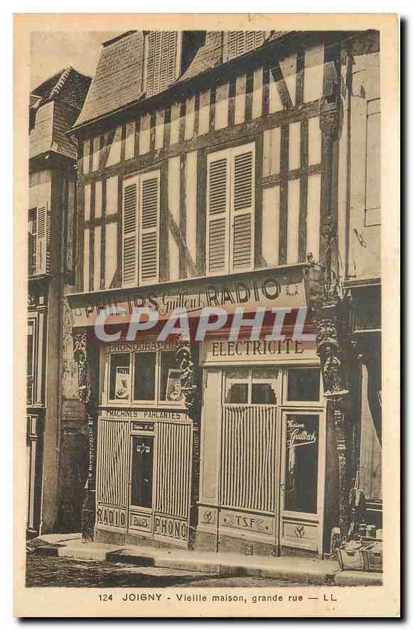 CPA Joigny Vieille maison grande rue Philips Radio Electricite