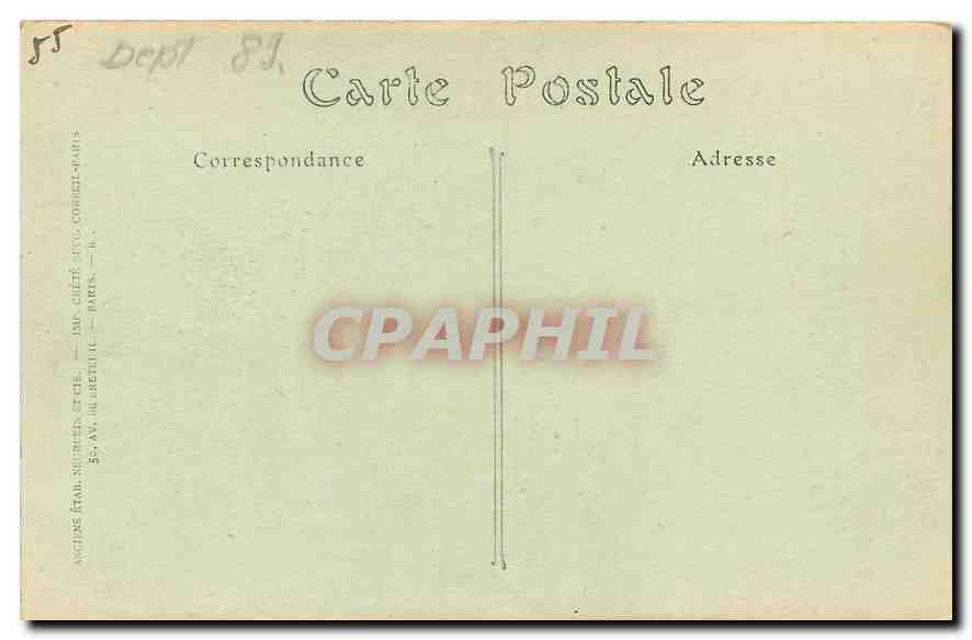 CPA Avallon Les Bords du Cousin a Pontaubert  — Back