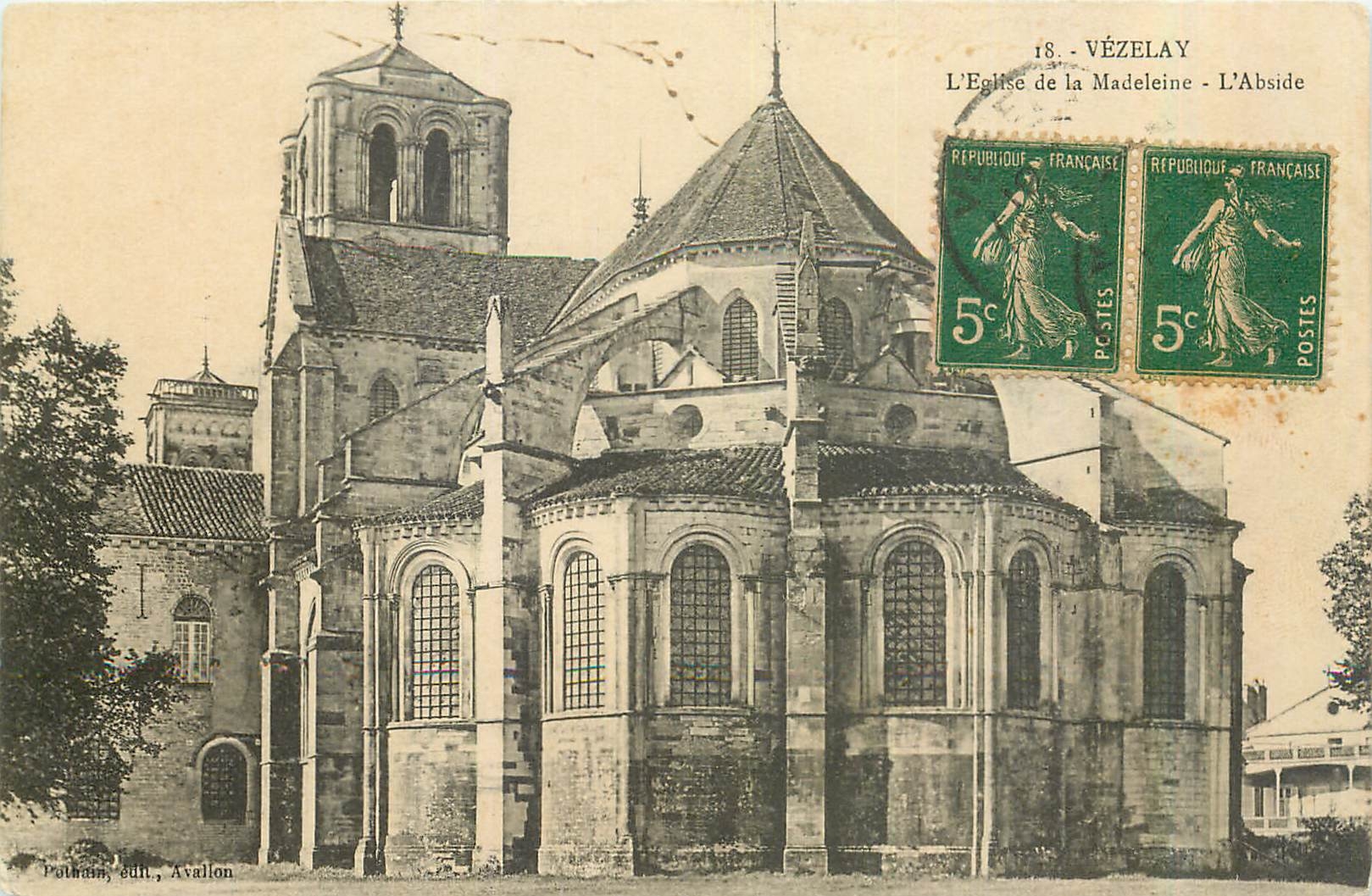 CPA Vezelay L'Eglise de la Madeleine L'Abside 