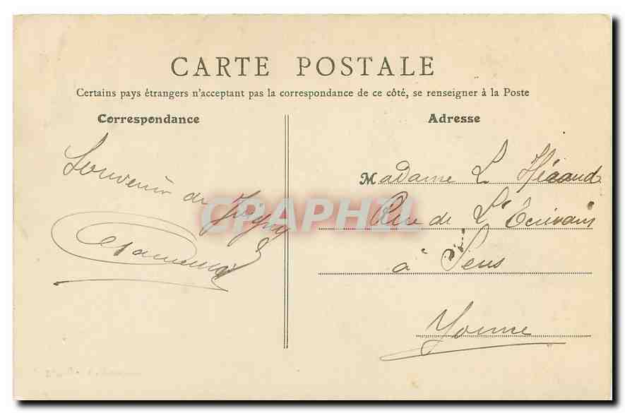 CPA Joigny Vue generale prise de la Cote Saint Jacques  — Back