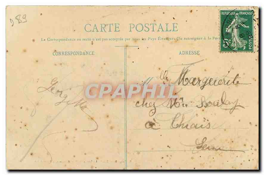 CPA En Morvan La Pierre qui Vire Ste Marie de la Pierre qui Vire  — Rückseite