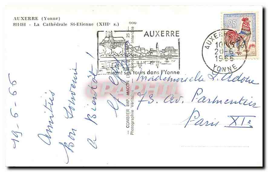CPA Auxerre Yonne La Cathedrale St Etienne  — Back