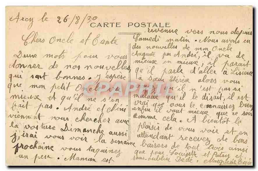 CPA Arcy sur Cure Yonne Paysage matinal sur la Cure  — Back