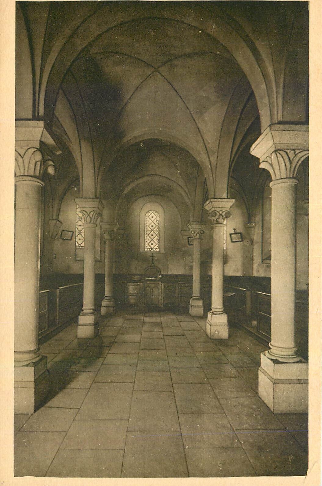 CPA Monastere de Ste Marie de la Pierre qui Vire Yonne La Crypte Principale 