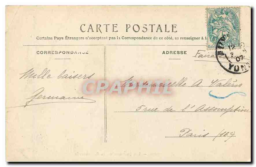 CPA Auxerre Les portails de la Cathedrale  — Back
