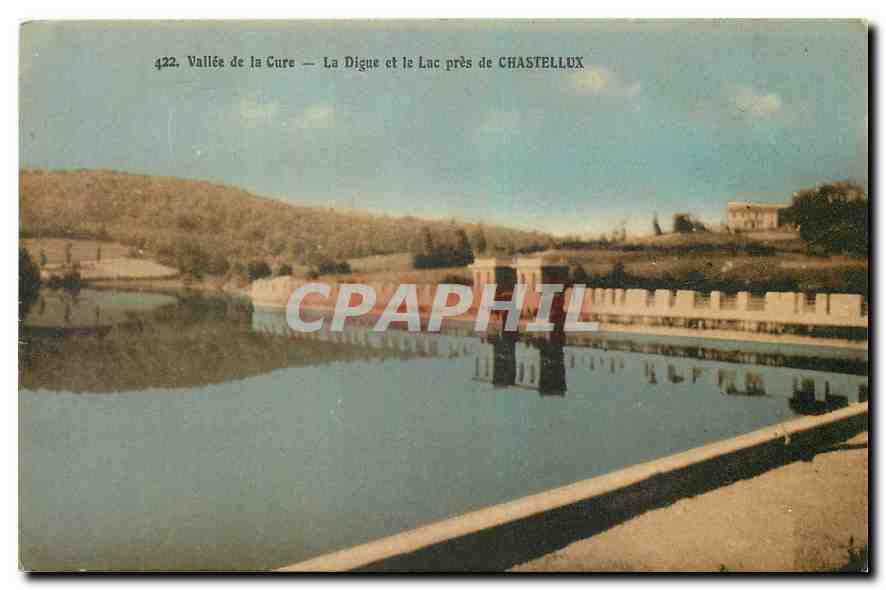 Vallée de la Cure — La Digne et le Lac près de CHASTELUX — Lib. Pap. Haver, édit. Avalon