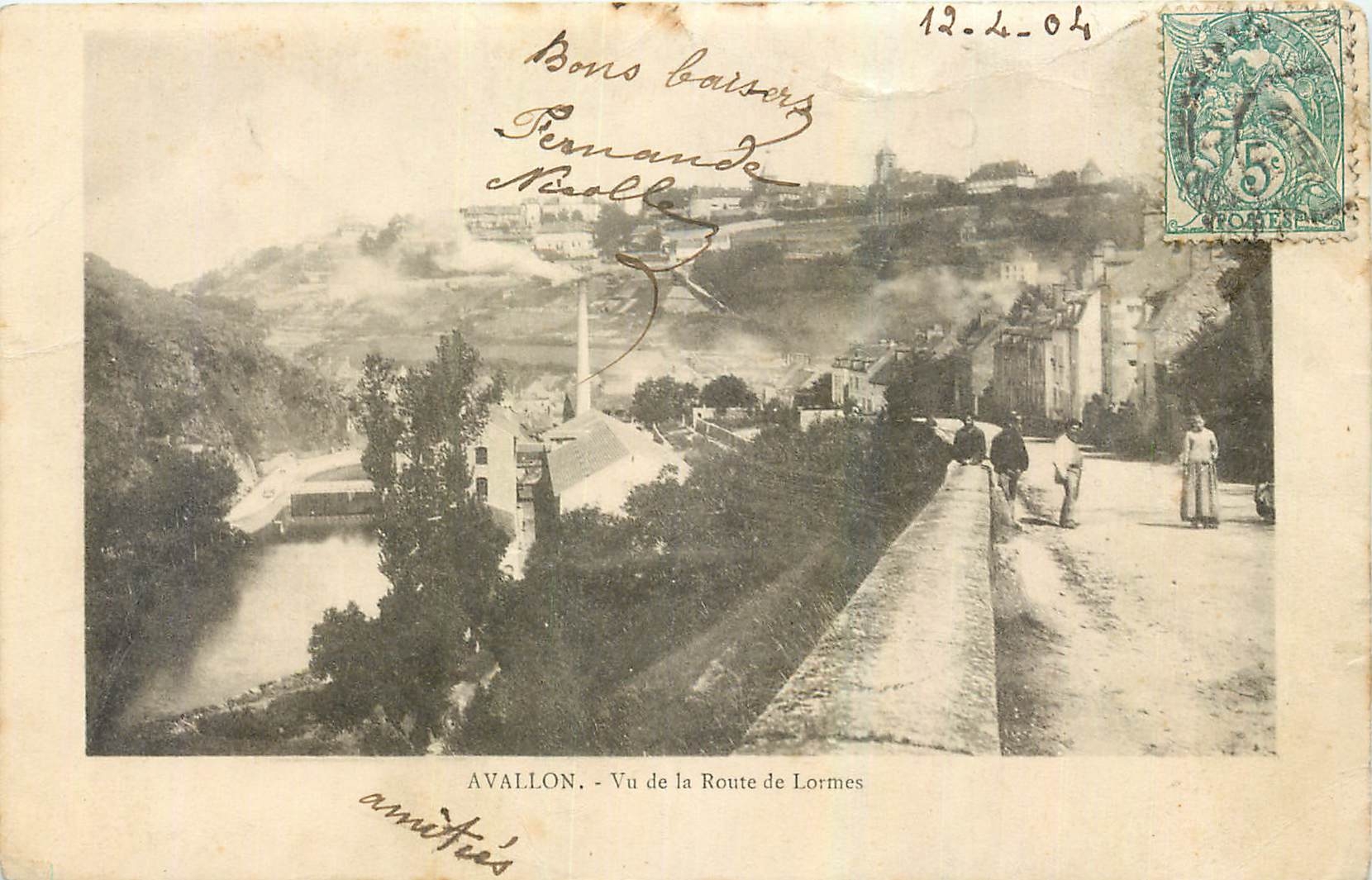 CPA Avallon Vu de la Route de Lormes 