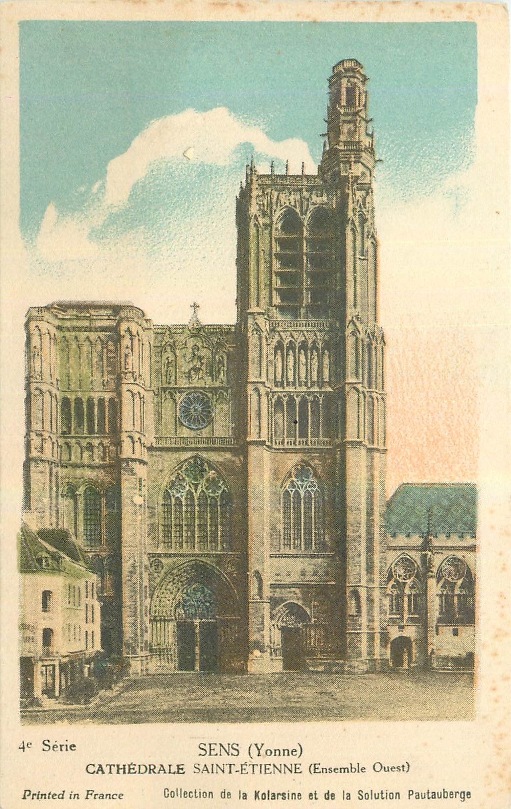 CPA Sens Yonne Cathedrale Saint Etienne Ensemble Ouest 