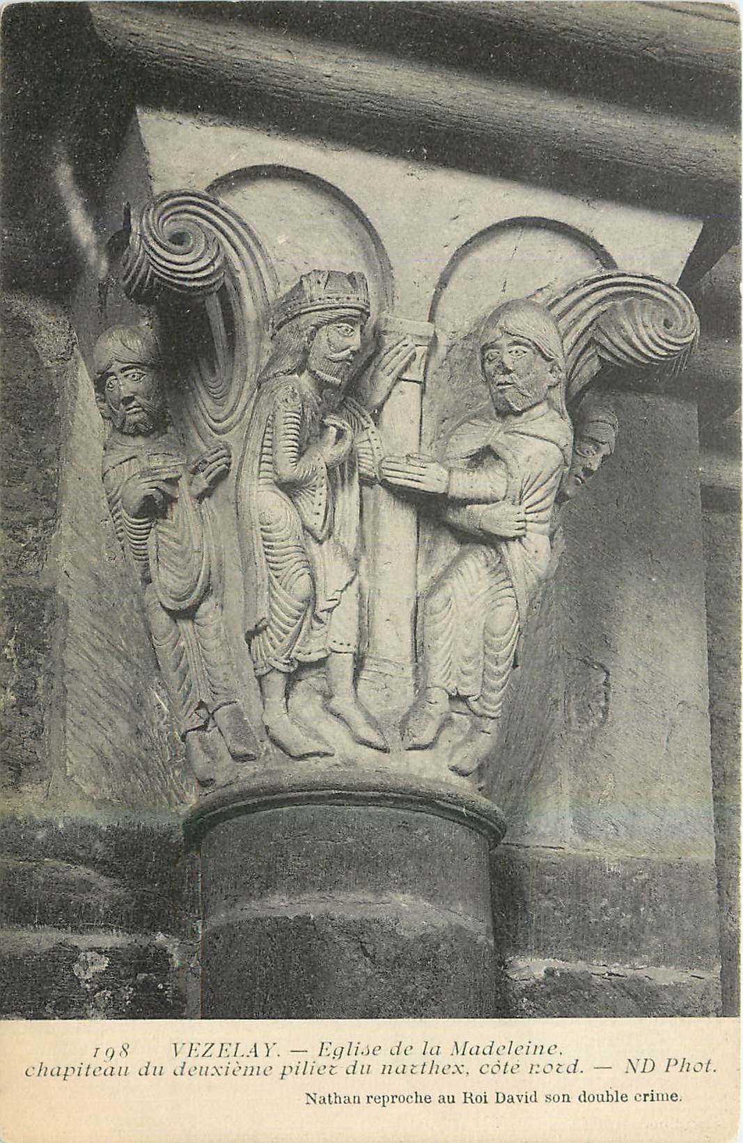 CPA Vezelay Eglise de la Madeleine chapiteau du Jeuxieme pilier du nerthex cote nord 