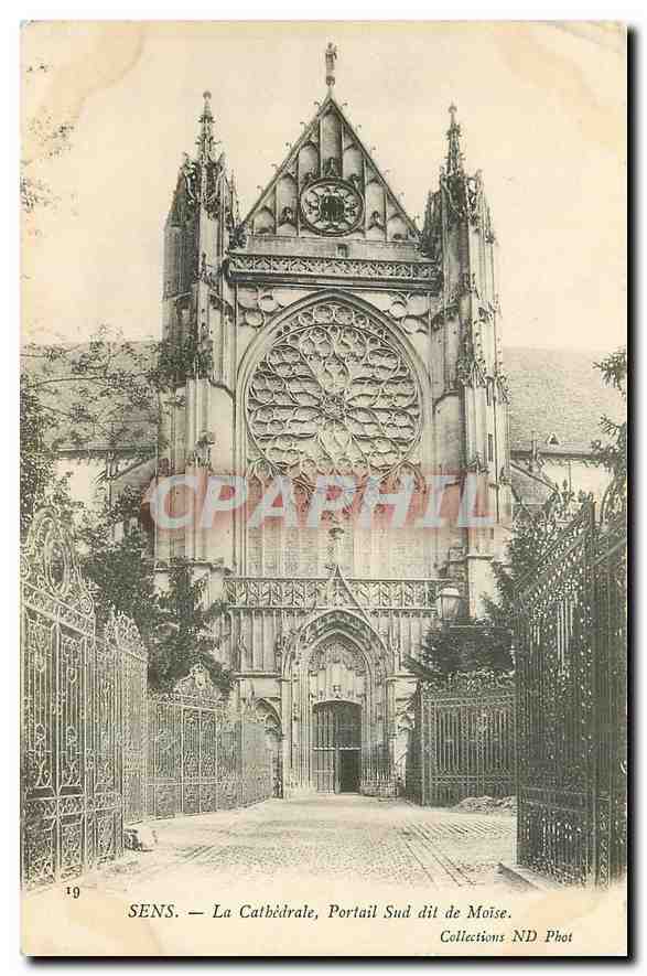 CPA Sens La Cathedrale Portail sud dit de Moise 