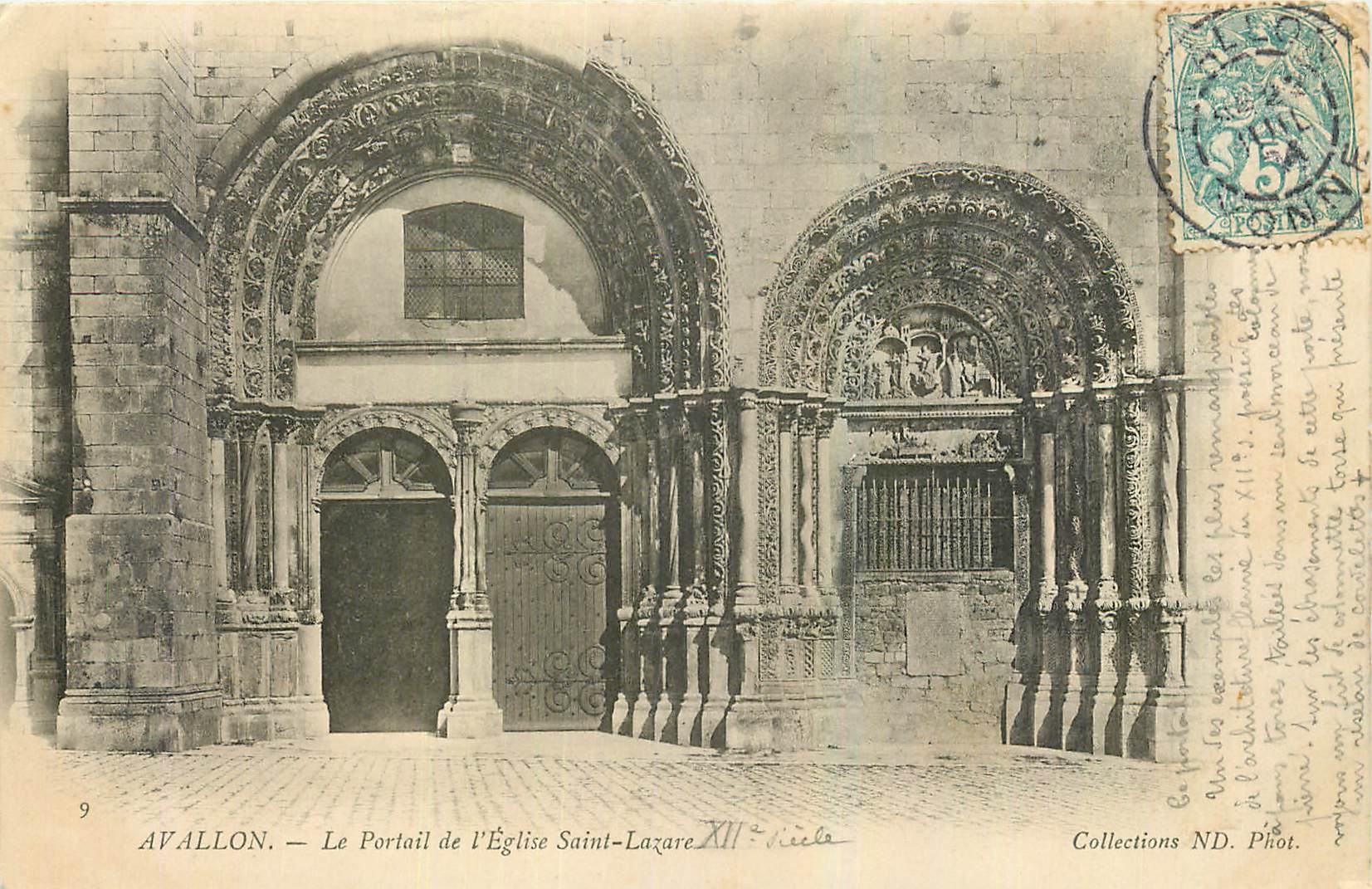 CPA Avallon Le Portail de l'Eglise Saint Lazare 