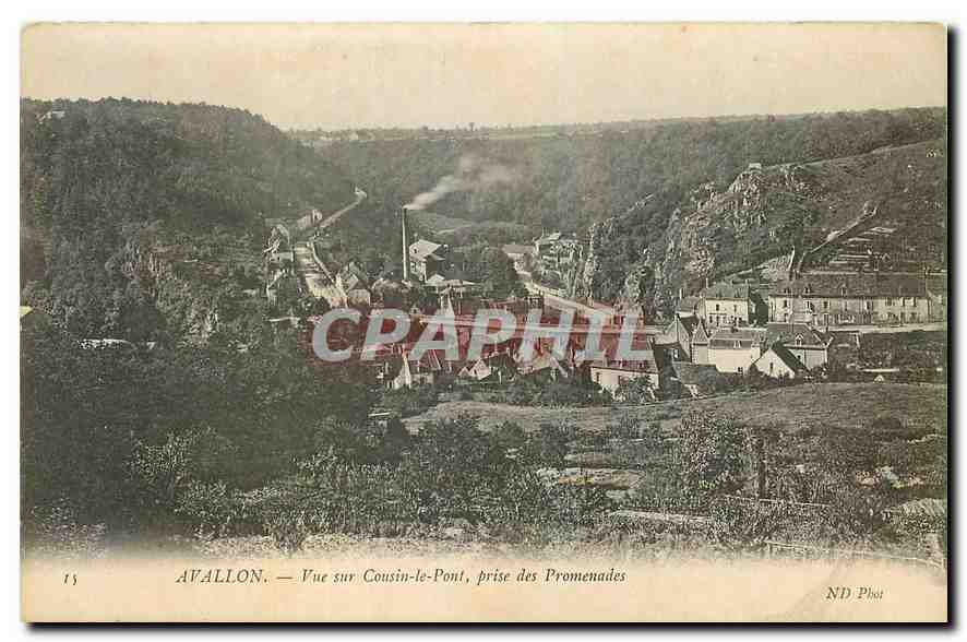 CPA Avallon Vue sur Cousin le Pont prise des Promenades 