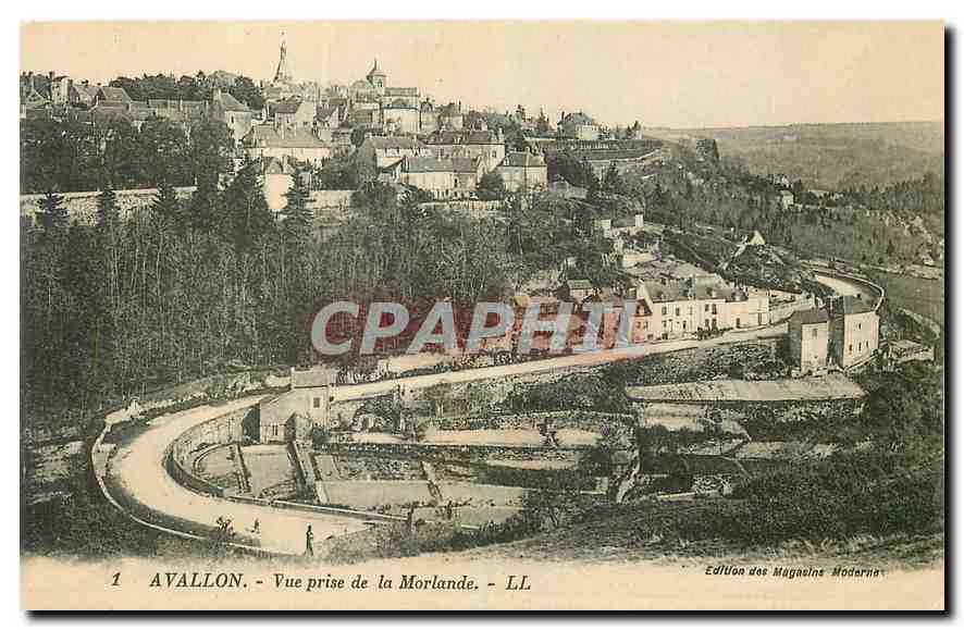 CPA Avallon Vue prise de la Morlande 