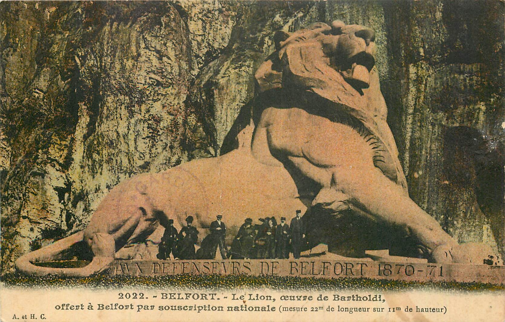 CPA Belfort le Lion oeuvre de Bartholdi offert a Belfort par souscription nationale 