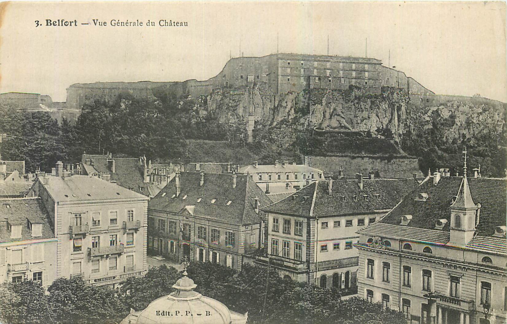 CPA Belfort Vue generale du Chateau 