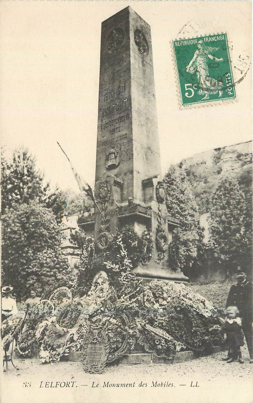 CPA Belfort Le Monument des Mobiles 