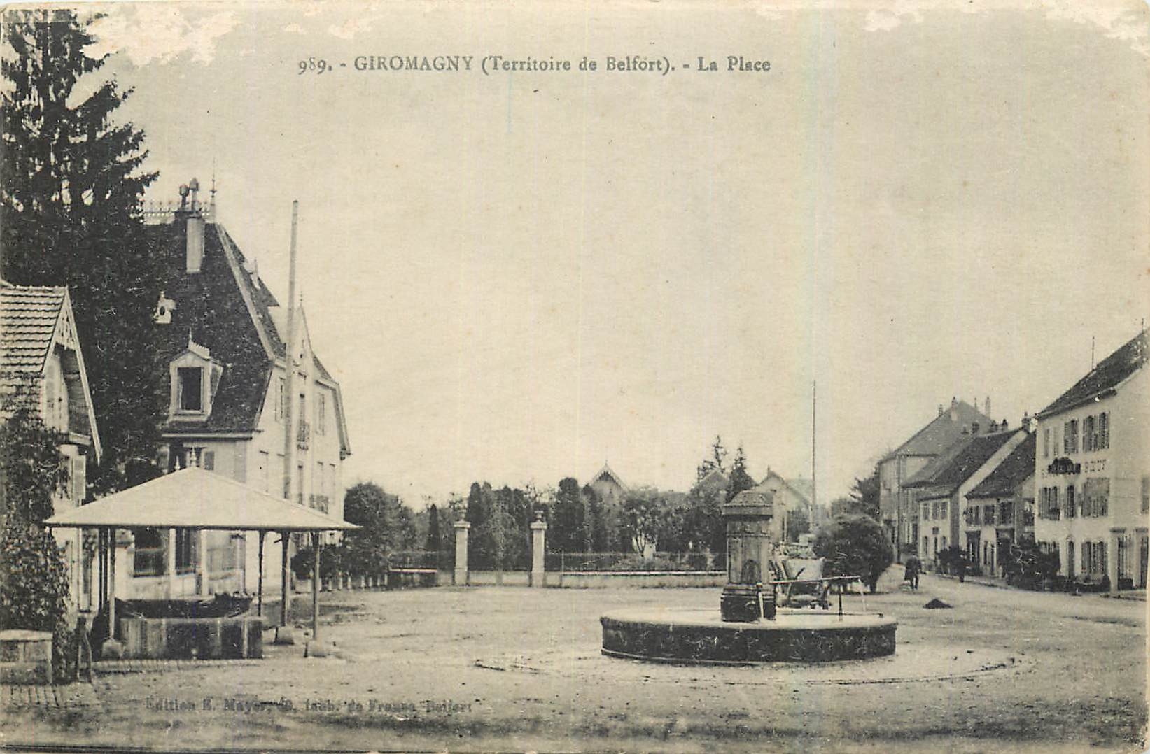 CPA Giromagny Territoire de Belfort La Place 