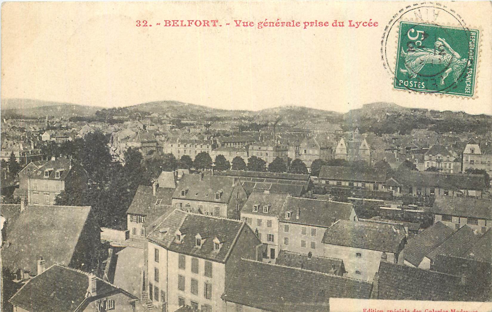 CPA Belfort Vue generale prise du Lycee 