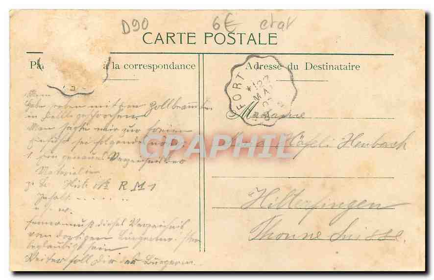 CPA Belfort Vue generale Le Lion — Verso