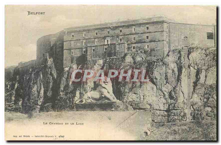 CPA Belfort le Chateau et le Lion 