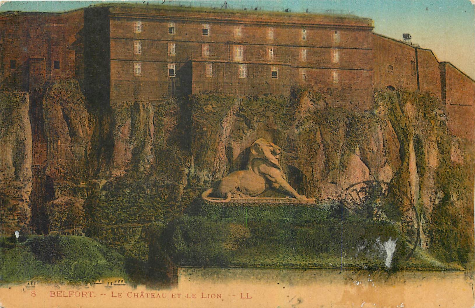 CPA Belfort le Chateau et le Lion 