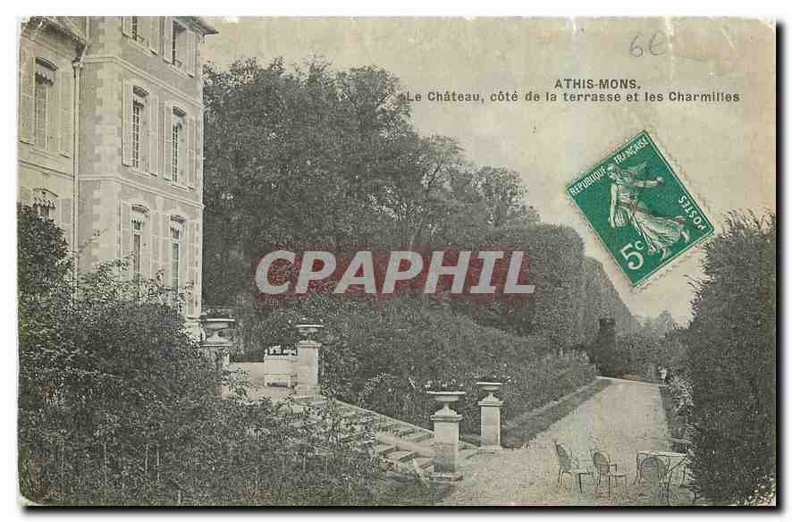 CPA Athis Mons Le Chateau cote de la terrasse et les Charmilles 