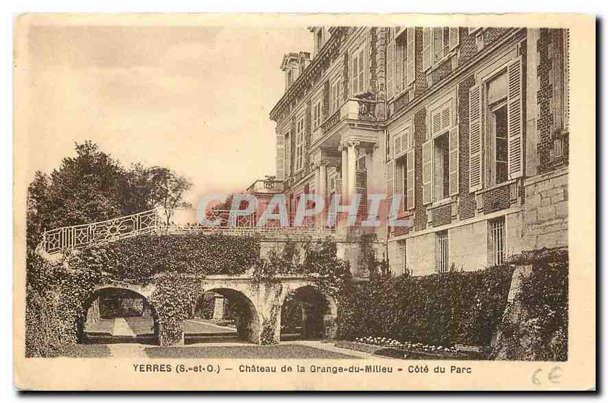 CPA Yerres S et O Chateau de la Grange Millieu Cote du Parc 