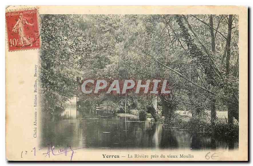 CPA Yerres La Riviere pres du vieux Moulin 