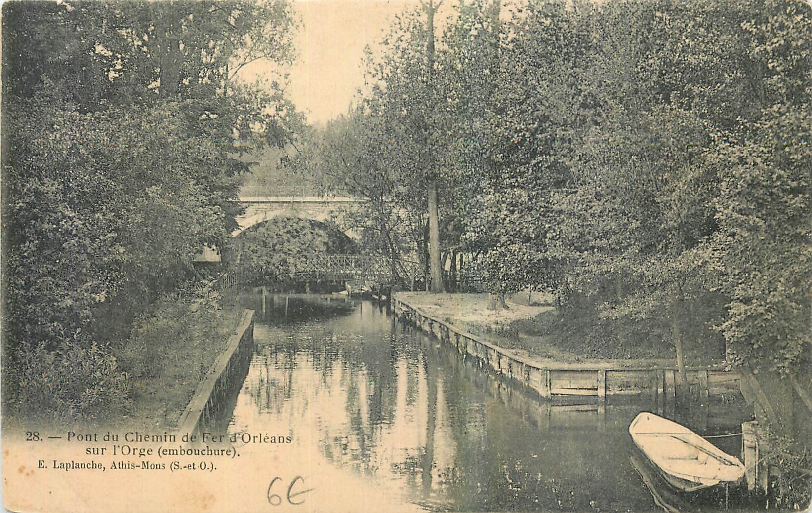CPA Pont du Chemin de Fer d'Orleans sur l'Orge embouchure 