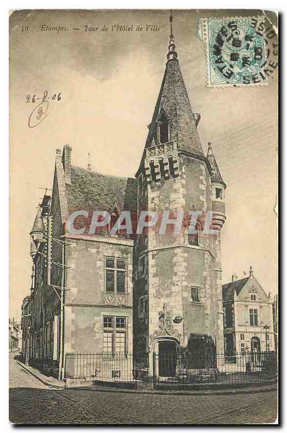 CPA Etampes Tour de l'Hotel de Ville 