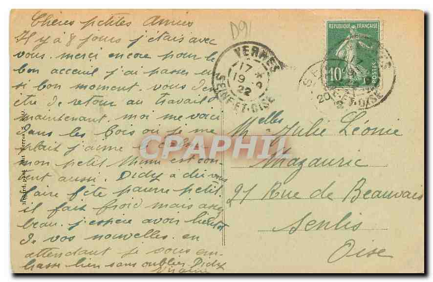 CPA Yerres s et O Le Chateau de la Grande  — Back