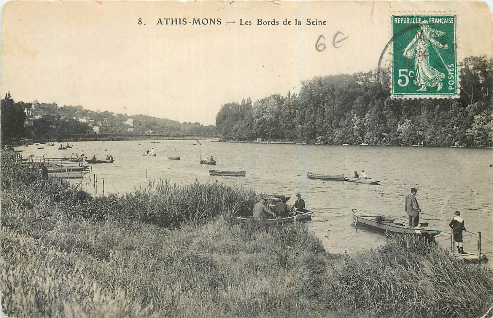 CPA Athis Mons Les Bords de la Seine 