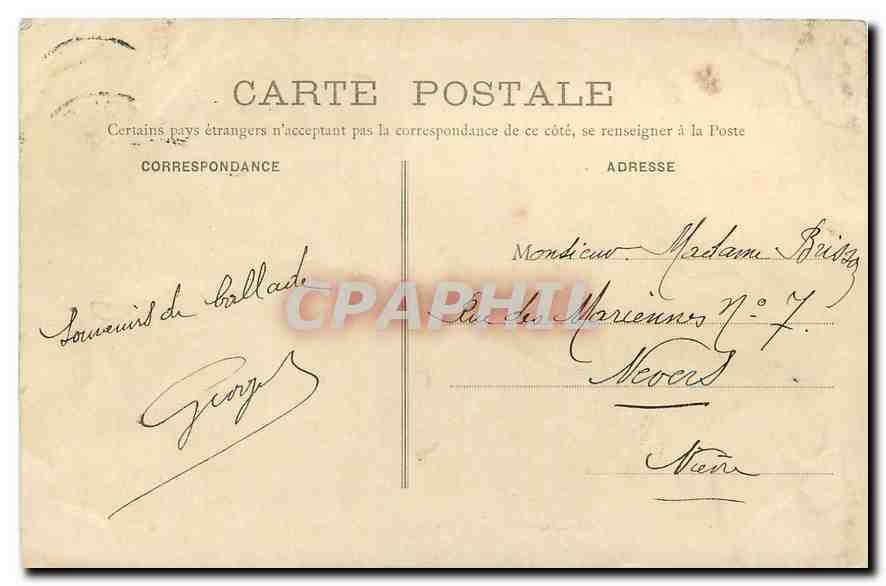 CPA Saint Cloud Le Parc La France Couronnant l'Art et l'industrie  — Rückseite
