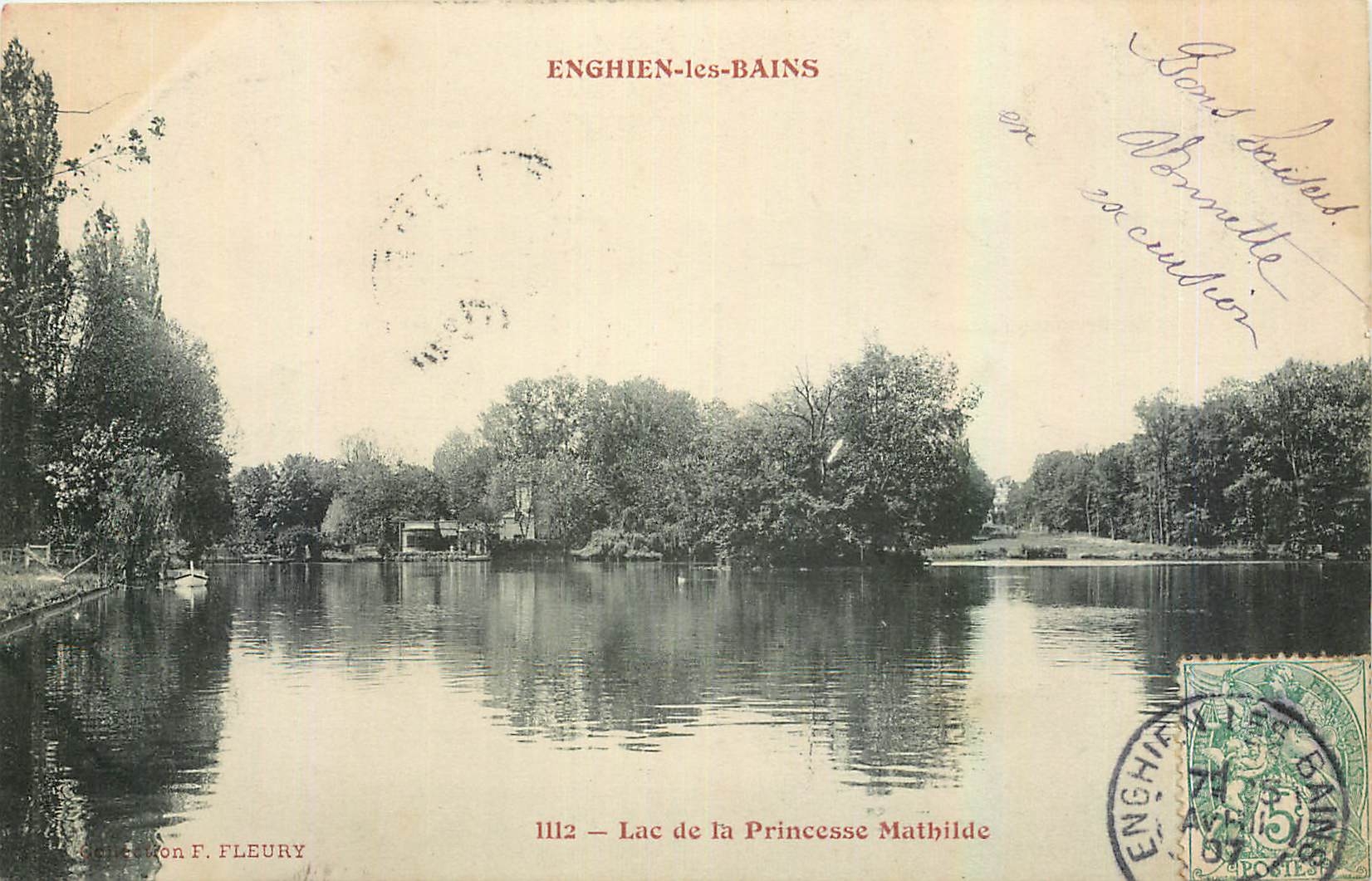 Enghien-les-Bains — Lac de la Princesse Mathilde — Édition F. Fleury, n° III12