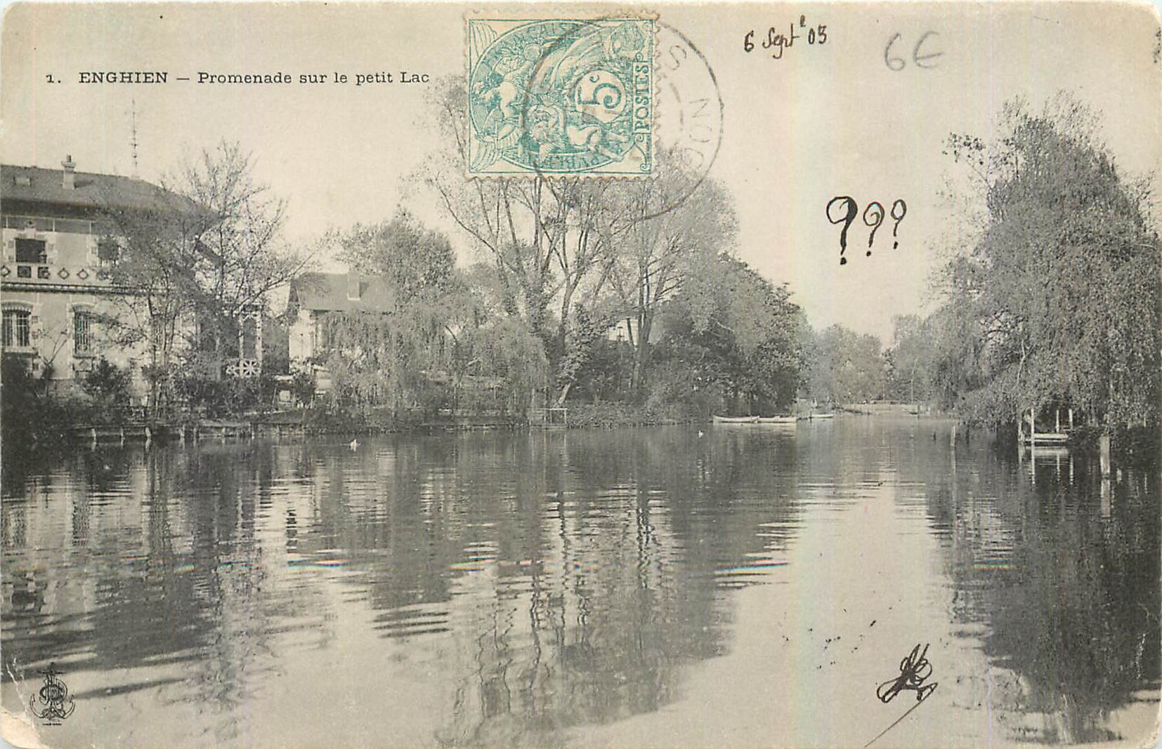 CPA Enghien Promenade sur le Petit Lac 