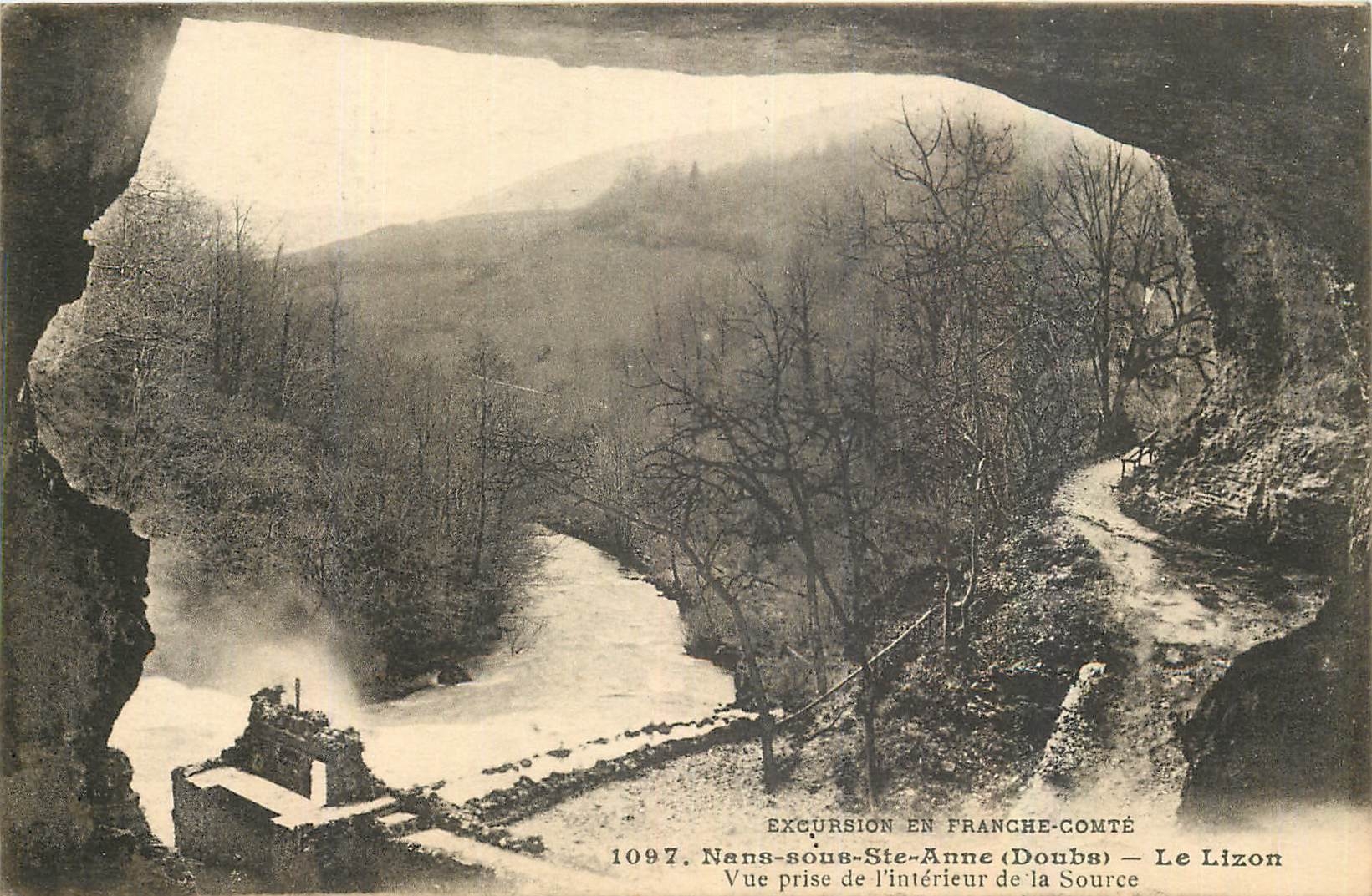 CPA Excursion en Franche Comte Nans sous Ste anne Doubs Le Lizon vue prise de l'interieur de la Sour