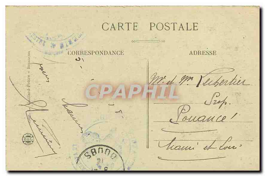 CPA Excursion en Franche Comte Nans sous Ste anne Doubs Le Lizon vue prise de l'interieur de la Sour — Rückseite