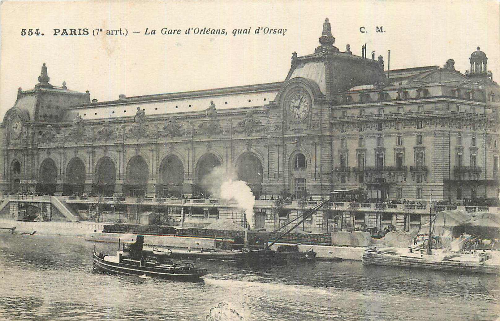 CPA Paris La Gare d'Orleans quai d'Orsay 