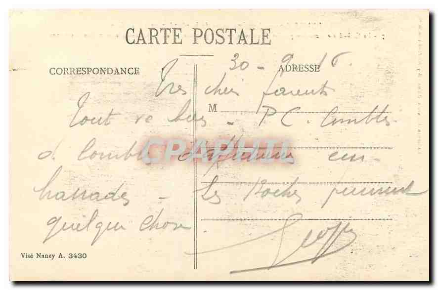 CPA Reims dans sa deuxieme annee de bombardement La cathedrale incendiee par les Allemands La Cathed — Rückseite
