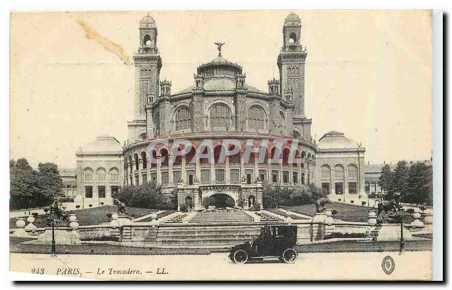 CPA Paris Le Trocadero Automobile