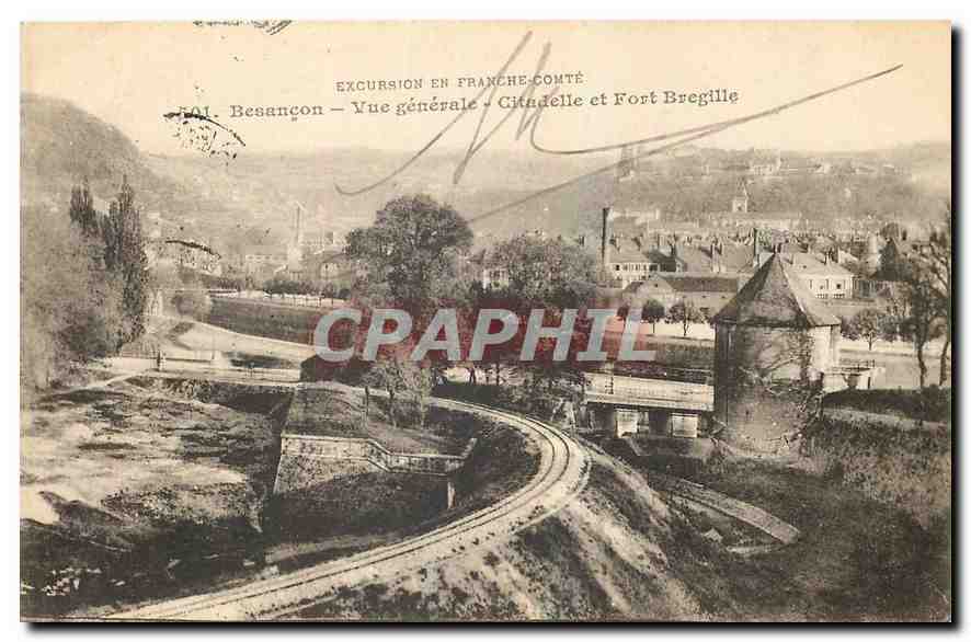 Besançon — Vue générale — Citadelle et Fort Bregille — Éditeur FAL