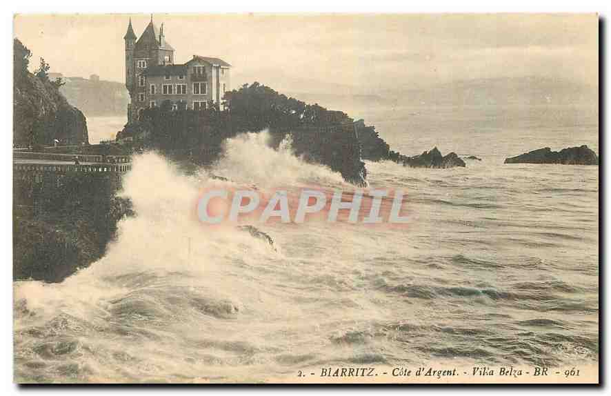 CPA Biarritz Cote d'Argent Villa Belza 