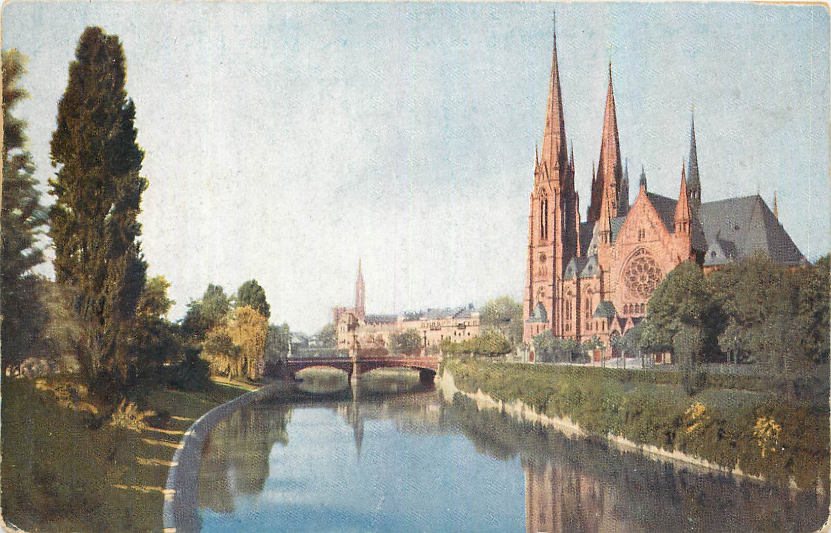 CPA Strassburg Ev Garnisonskirche und Munster 