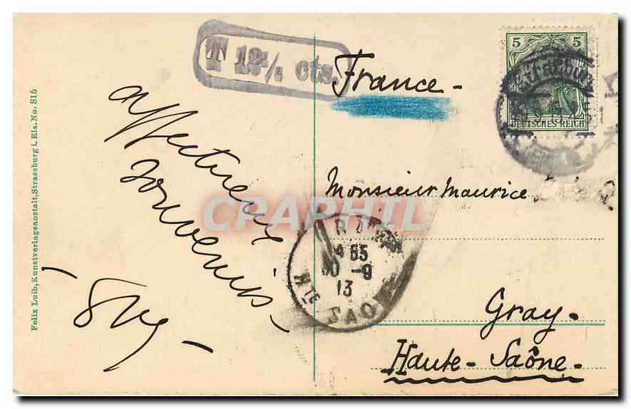 CPA Strasbourg la Petite France  — Rückseite