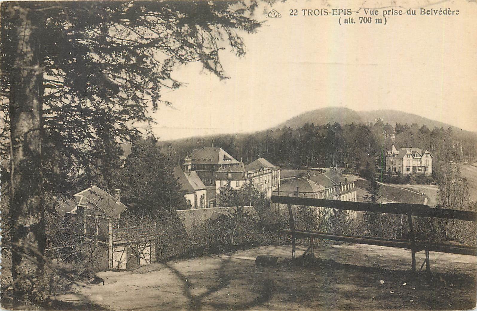 CPA Trois Epis vue prise du Belvedere 