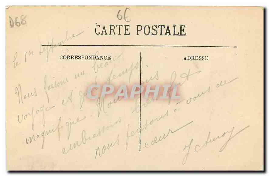 CPA Hohneck Frontiere d'Alsace vue de Gerardmer avec son Lac  — Rückseite