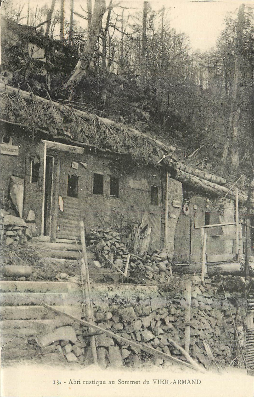 CPA Abri rustique au sommet du Vieil Armand 