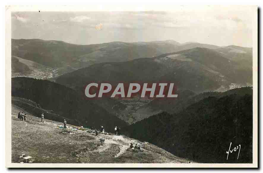 CPA Le Hohneck Ht Rhin la Vallee de Metzeral vue du Belvedere de l'Hotel 