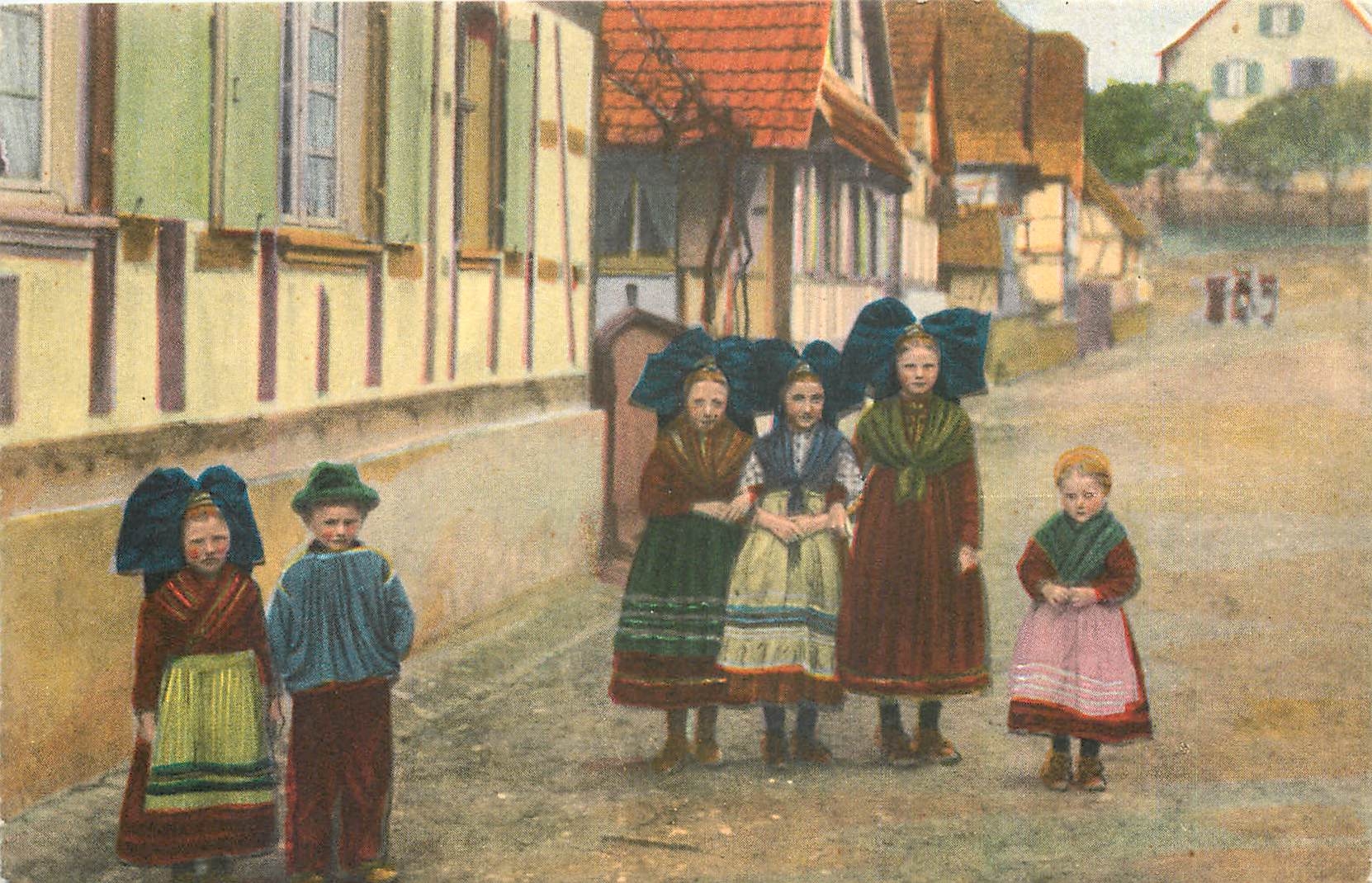 CPA Notre Petit Monde Alsace Folklore Enfants
